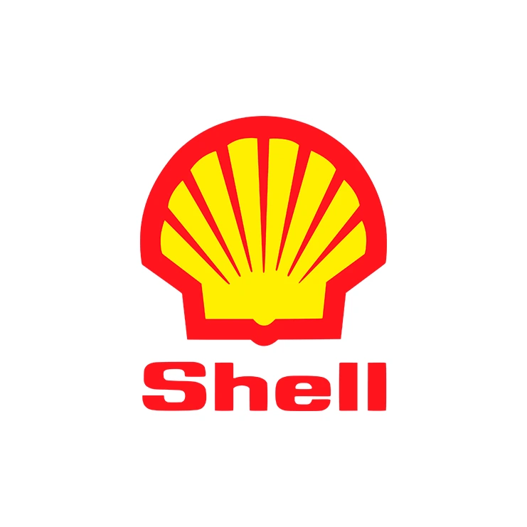 Shell logo featuring a bold red and yellow stylized seashell with the word “Shell” in red text beneath it on a white background.