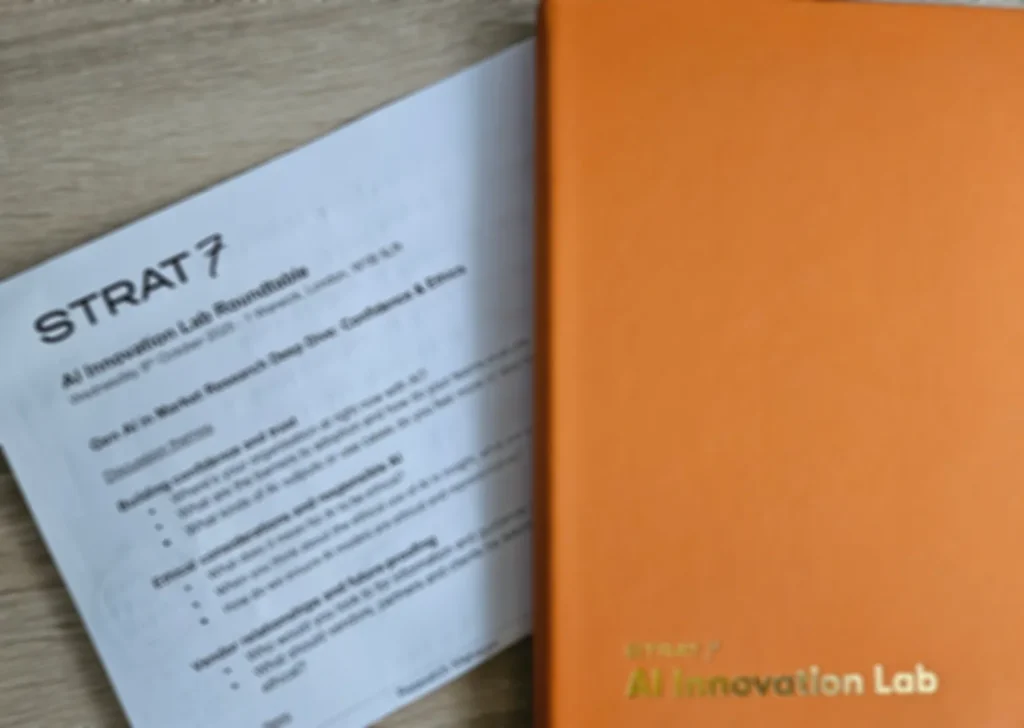 Meeting notes on a page