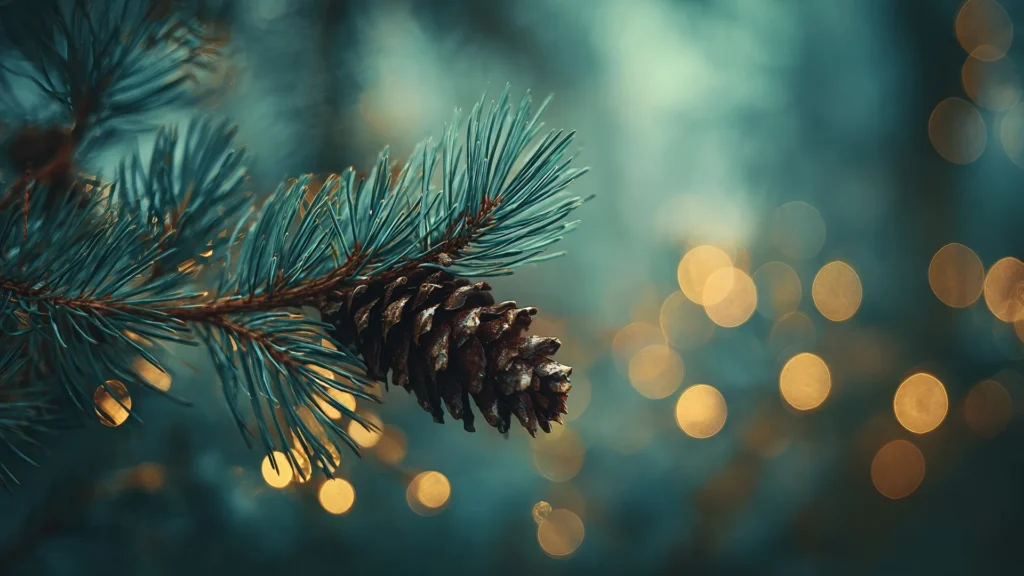 Christmas tree closeup